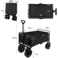 Collapsible Folding Wagon Cart, Large Capacity Outdoor Wagon Garden