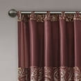 thumbnail image 4 of Madison Park Aubrey Jacquard Panel Pair in Burgundy 50x95", 4 of 5