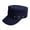 Navy Blue, variant on Unisex Flat Top Hat for Men Women Washed Cotton Cadet Cap Adjustable Vintage Baseball Cap with Back Snap Buckle