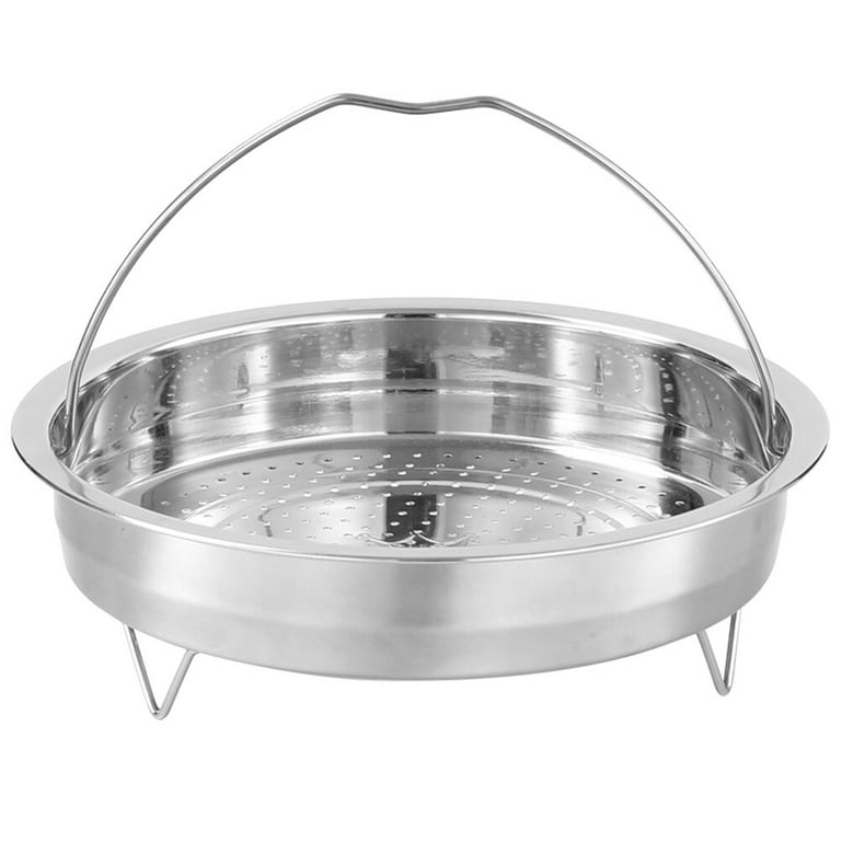 Rice Cooker Steamer Basket Stainless Steel Steaming Basket Food Steamer Basket with Handle, Size: 22X22X6.2CM