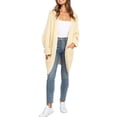 thumbnail image 3 of Yuemengxuan Women Simple Loose Style Knitted Coat, Solid Color Cardigan with Pockets, 3 of 6