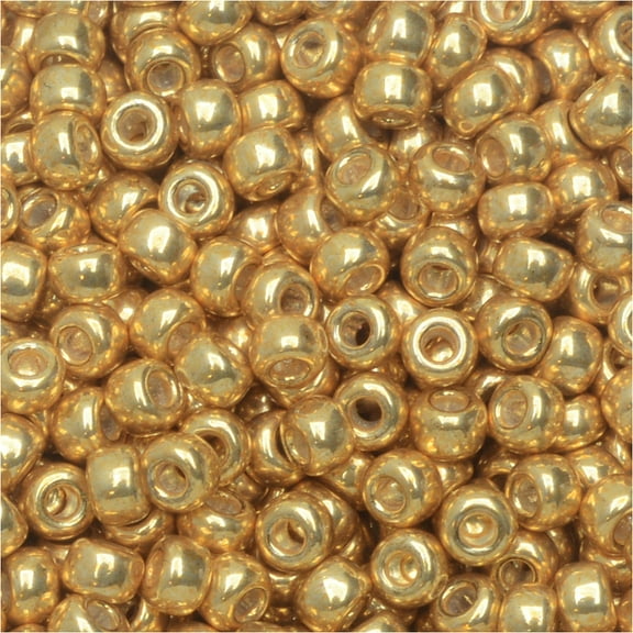 Miyuki Round Seed Bead Size 8/0 22g Galvanized Gold