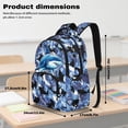 thumbnail image 6 of Garronmavis Blue Camo Lightning Ocean Shark 4PCS School Backpack Set, 17 Inch Cool Boys Daypack with Insulated Lunch Bag, Pencil Pouch and Water Bottle Holder for Sea Animal Lovers, 6 of 8