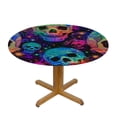 thumbnail image 3 of PIKWEEK Skull Head Fitted Round Tablecloth with Elastic Edge Waterproof Table Cover Skull Table Cloths Modern Tables Decoration for Dining Table,Picnic,Party, 3 of 7
