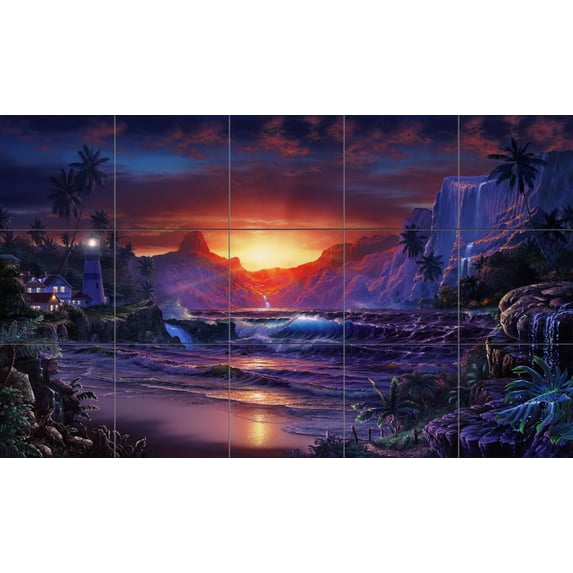 Tile Mural Kitchen Backsplash - Surrender II - by Christian Riese Lassen