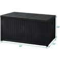 thumbnail image 4 of Sunvivi Large Patio Resin Storage Box, 120 Gallon Indoor/Outdoor Deck Box for Patio Furniture Cushions, Garden Tools and Pool Toys, Waterproof and UV Resistant, 4 of 6