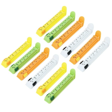 

12Pcs Portable New Kitchen Storage Food Snack Seal Clamp Food Bag Clips Kitchen Tool Home Food Close Clip(Random Color)