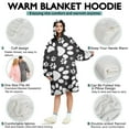 thumbnail image 5 of Wearable Oversized Blanket,Black Paw Wearable Blanket Hoodie for Adults,Cozy Hooded Blankets with Super Pockets,Super Warm Fuzzy Pullover for Women & Men, 5 of 6