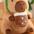 thumbnail image 5 of Peluche de capibara kawaii, adorable capibara que se convierte en dinosaurio, conejo, unicornio, muñeco de peluche, almohada de animal de dibujos animados suave, regalo para niñas y niños, 5 of 5
