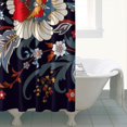thumbnail image 4 of Retro Floral Shower Curtain 72x72 Inches, Quick-Dry Polyester with Plastic Hooks, Bohemian Paisley Artistic Pattern for Bathroom Style, 4 of 5