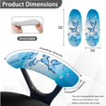 thumbnail image 6 of SCRAWLGOD Butterfly Blue 3 Pieces Breathable Computer Chair Slipcover with Armrest Slipcovers Comfy Desk Chair Cover Crease Resistant High Back Chair Protector, L, 6 of 7