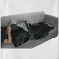 thumbnail image 6 of Bear Soft Flannel Fleece Throw Blanket, Sleeping Polar Bear at the Zoo with Water Reflection Peaceful Calm Nature, Cozy Plush for Indoor and Outdoor Use, 70" x 90", Cream Grey Black, by Ambesonne, 6 of 6