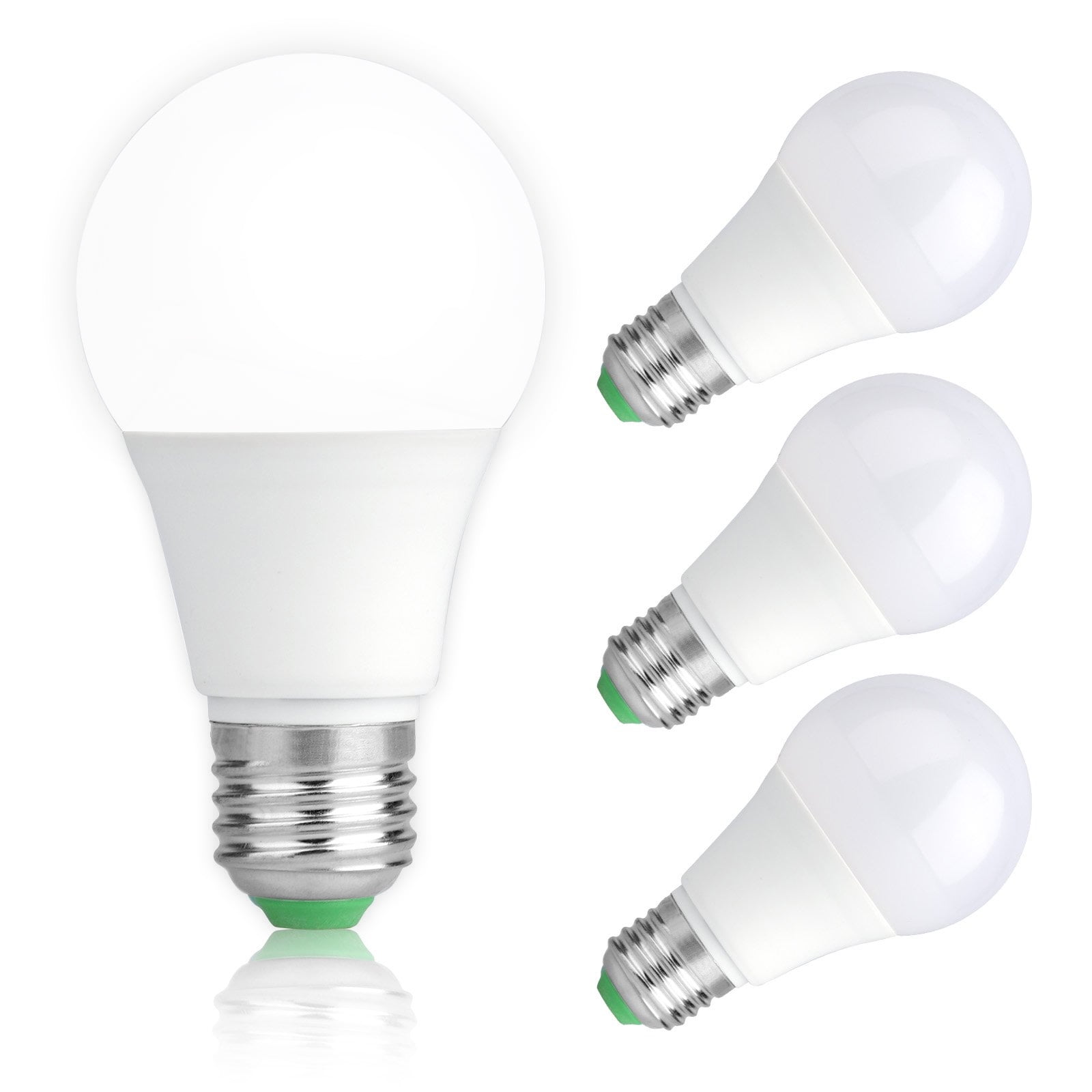 Langt væk Pensioneret Idol A19 LED Light Bulbs, EEEkit 60 Watt Equivalent LED Bulb Light, 6000K Soft  White, 840 Lumen, E26 Standard Base 9W Non-Dimmable Bulbs for Home Bedroom  Office (4pcs) - Walmart.com
