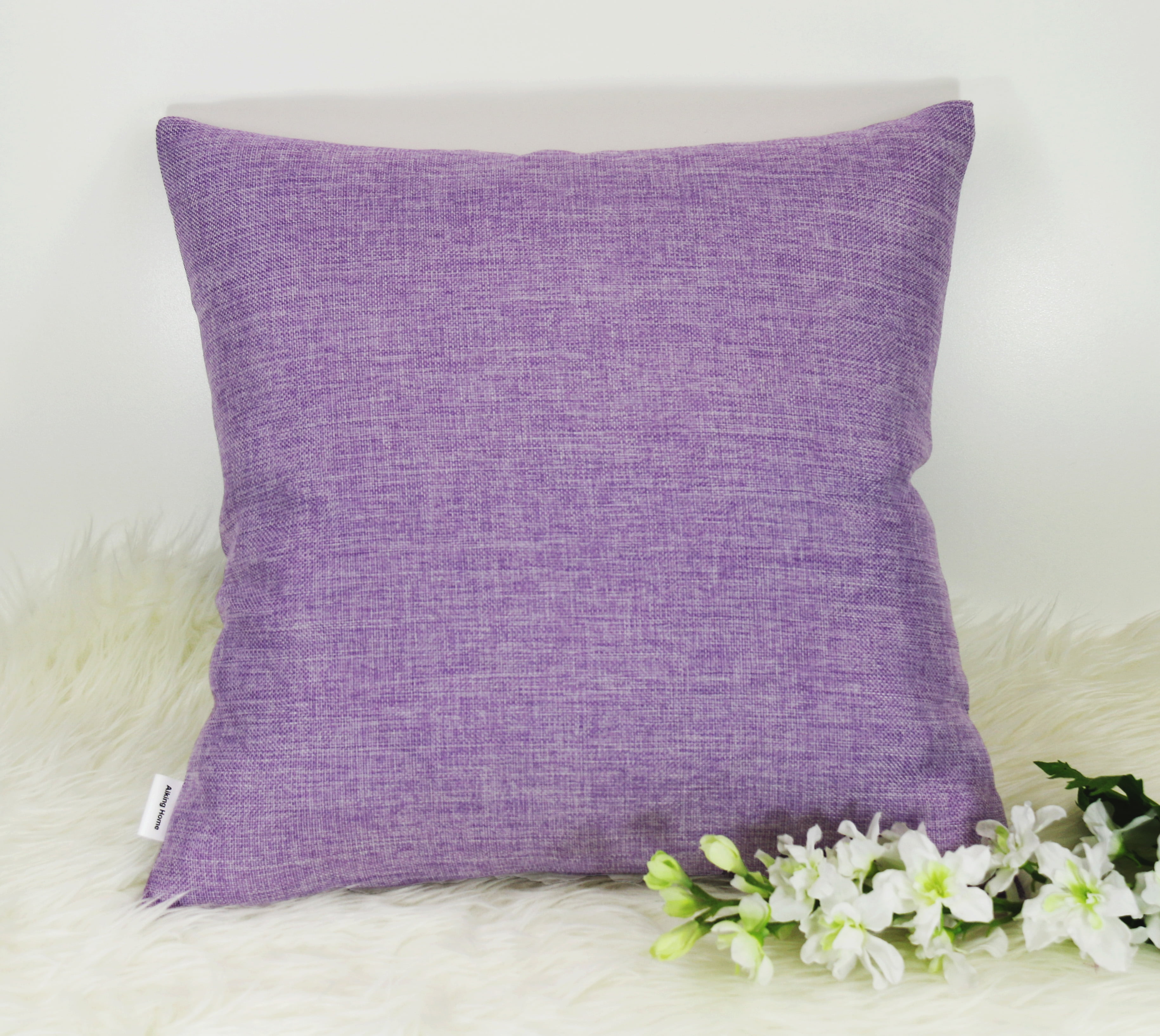 Aiking Home Woven Fine Faux Linen Throw Pillow Cover, size 18"x18