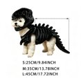 thumbnail image 3 of Halloween Dinosaur Skeleton Dog , Plush Pet Dino Cosplay Outfit with Headpiece, Cute Fancy Dress for Small Medium Dogs, for Halloween Party Holiday Photo Props, 3 of 4