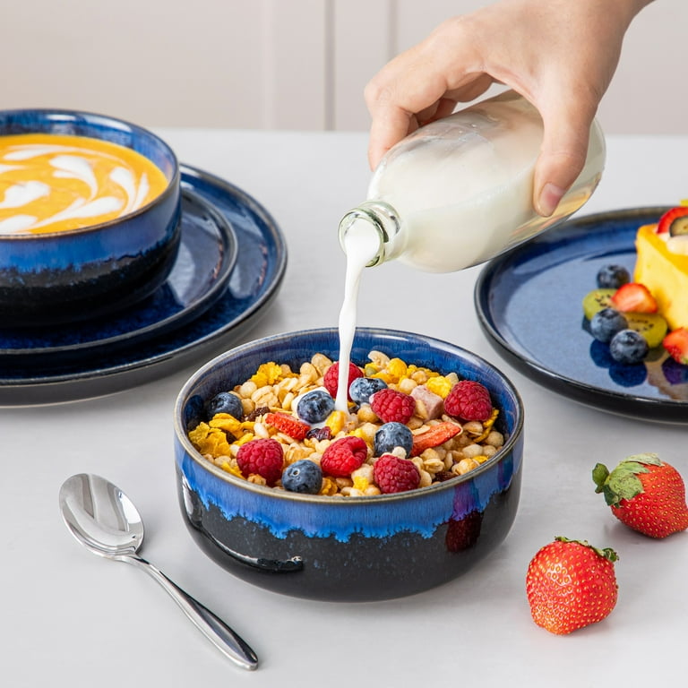 Vancasso 12-Piece Stoneware Dinnerware Set, Blue photo 3