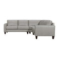 thumbnail image 2 of Summit 3 Piece Greige Leather Sectional Sofa, 2 of 7