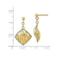 thumbnail image 3 of 14K Yellow Gold Dangle Post Earrings, 3 of 4