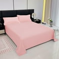 thumbnail image 5 of Double Brushed Microfiber Bed Sheet Set, Super Soft and Breathable Material, Skin-friendly Solid Color Design, for Dorm Room, Guest Bed, and Young Users' Bed, 1 Piece, Pink, by FAJHHA, 5 of 8