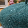 thumbnail image 2 of SWSMCLT Women's Snow Party Basic Beret Hat Winter Hat Rhinestone Cap Knit Green One Size, 2 of 4