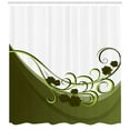 thumbnail image 3 of Ambesonne Olive Green Shower Curtain, Wedding Inspired, 69"Wx84"L, Pale Green White, 3 of 3
