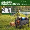 thumbnail image 2 of SHOUFTW Foldable Wagon Cart with Wheels, Portable Utility Carts with Long Flexible Handle, 330 lbs Weight Capacity for Sports, Shopping, Garden & Camping Gray, 2 of 7