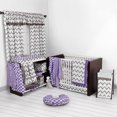 thumbnail image 4 of Bacati - Ikat 6-Piece Crib Set with four 100% Cotton Muslin Swaddling Blankets, Available in Multiple Patterns and Colors, 4 of 6