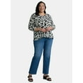 thumbnail image 2 of Terra & Sky Women's Plus Size Poet Sleeve Blouse, Sizes 0X-5X, 2 of 5