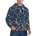 thumbnail image 2 of Pofeuu Giraffe Skin Print Mens Casual Hooded Collar Drawstring Hoodies Pullover Sweatshirts Casual Long Sleeve Shirts-3X-Large, 2 of 7