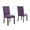 Purple, variant on Roundhill Furniture Biony Fabric Dining Chairs with Nailhead Trim, Set of 2, Purple