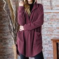 thumbnail image 6 of SHTXOZHI Fall Jacket for Women Long Sleeve Knit Cardigan Casual Fall Hooded Coat with Pockets, 6 of 6