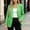 Green, variant on Plus Size Women's Long Sleeve Lapel Blazer with Open Front and Pockets | Casual Workwear Coat with Turn Down Collar – Stretch Knit Office Cardigan Jacket for Daily Commute