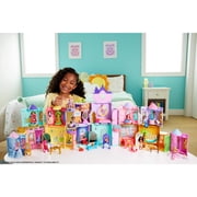 بيت الدمية Disney Princess Rapunzel Storytime Stackers، دمية صغيرة، شخصية باسكال و7 ملحقات