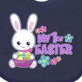 thumbnail image 4 of Inktastic My 1st Easter with Bunny and Easter Basket Girls Baby Bib, 4 of 4
