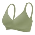 thumbnail image 2 of Xijirk Women Wireless Bra Seamless V Neck Adjustable Maternity Straps Soft Stretch for Nursing Daily Wear,Green,XL, 2 of 9