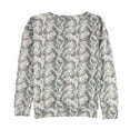 thumbnail image 2 of P.J. Salvage Womens Snake Print Pajama Sweater, Beige, Small, 2 of 2