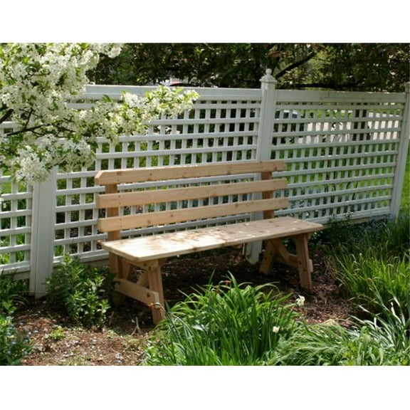 Creek Vine Designs WRFBB5-2CVD Cedar 5 ft. Backed Bench