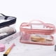 thumbnail image 2 of Guardurnaity Bolsa de cosméticos transparente con estilo, organizador y a la moda, de PVC, para artículos de tocador, de viaje Bolsas de maquillaje Vino rojo, 2 of 6