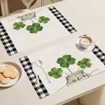 thumbnail image 4 of Ovzne Sets de Table de la Saint-Patrick Sets de Table à Carreaux Faciles à Nettoyer Sets de Table Décoratifs Table Ronde de Bar à Café en Liquidation, 4 of 6