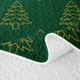 thumbnail image 5 of Manfei Elegant Pink Christmas Twin Quilt Set,Merry Xmas Twin Coverlet Set,2 Pieces,1 Bedspread and 1 Pillowcase, 5 of 7