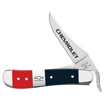 Case XX Knives Russlock Chevrolet Red & Blue Synthetic Pocket Knife