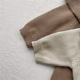 thumbnail image 6 of Youmylove Toddler Baby Autumn/Winter Sweater Jumpsuit For Boys Girls Large Lapel Collar Cotton Knit Sweater Up Baby Long Sleeve Romper Jumpsuit Crawling Clothes Hat Set Comfy Stylish, 6 of 6