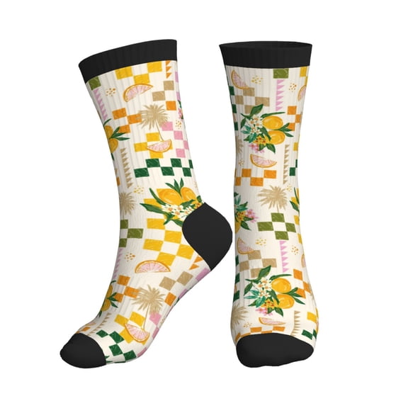 Crew Socks for Women Men Athletic - Fruit Soft Comfort Breathable Mid-Calf Sole Running Socks Womens Men
