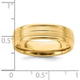 thumbnail image 3 of 14K Yellow Gold Heavy Comfort Fit Brush Satin Fancy Band (Size 8) Made In United States yb114h-8, 3 of 5
