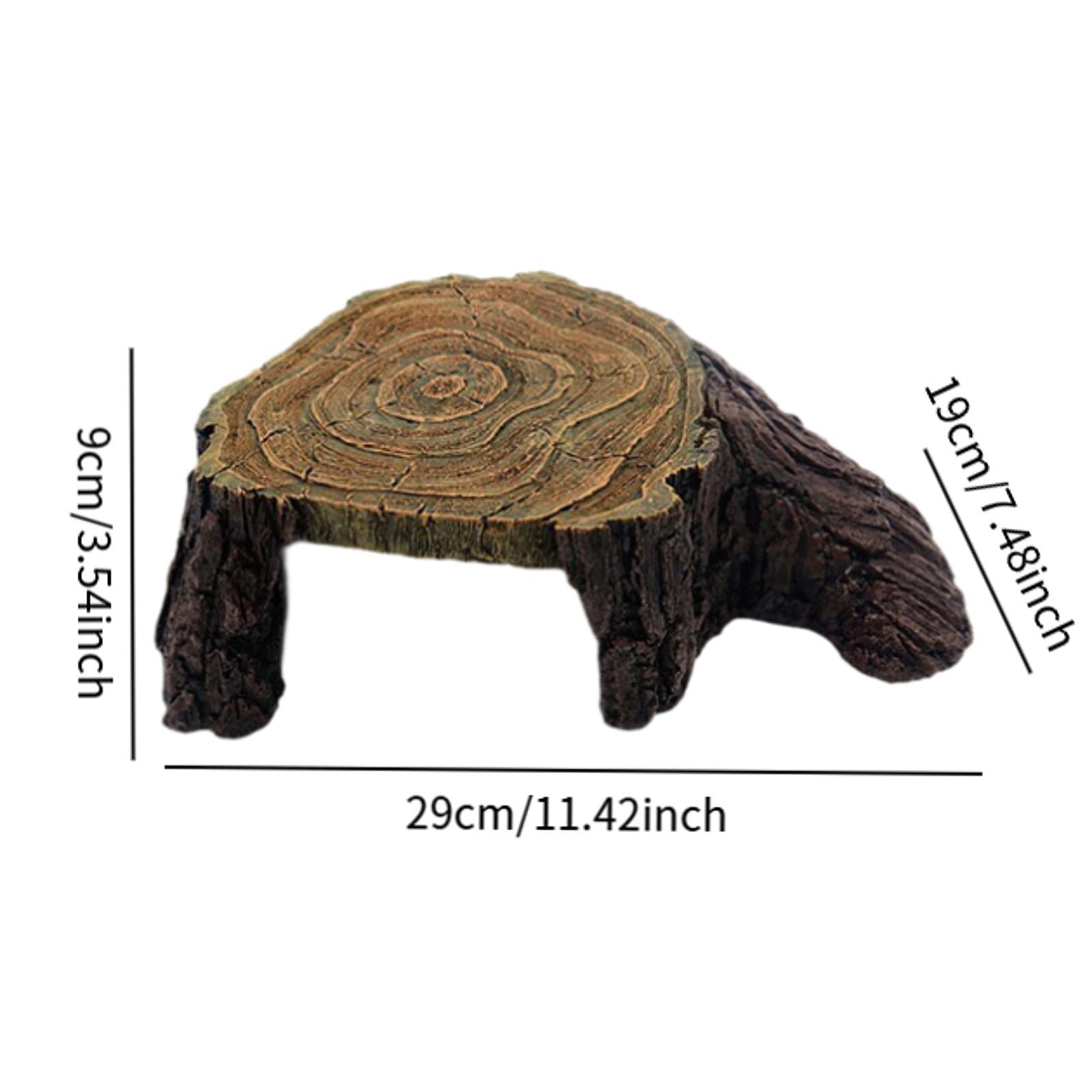 TOOYFUL Reptile Hideout Cave Turtle Basking Habitat Aquarium Tank Decoration Resin Aquarium Decoration for Geckos Betta 29cmx19cmx9cm