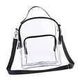 thumbnail image 1 of Bolso bandolera transparente Bolso transparente Gran capacidad Cierre de cremallera Bolso simple Correa ajustable Bolso de hombro con asa, 1 of 7