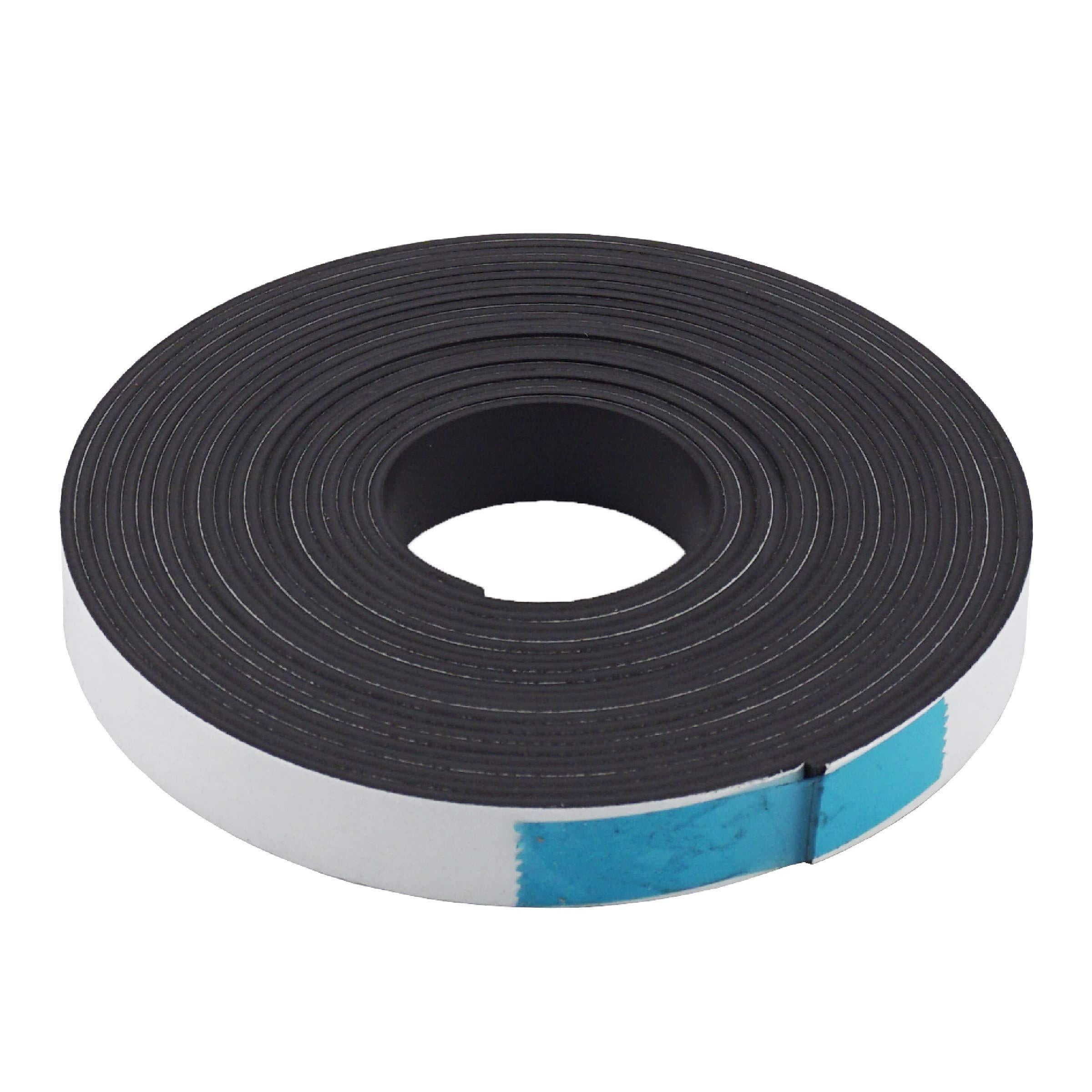 Flexible Magnetic Tape Roll with Adhesive Backing- Super Sticky! Superior Quality! by Flexible Magnets- 60mil x 0.5 in x 5ft