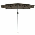 thumbnail image 3 of Spaco 15 Feet Double-Sided Outdoor Patio Umbrella with Crank without Base-Tan, Outdoor Table Umbrella, Yard Umbrella, Market Umbrellas for Outdoor Patio Backyard Garden Lawn Sun Shade, 3 of 9