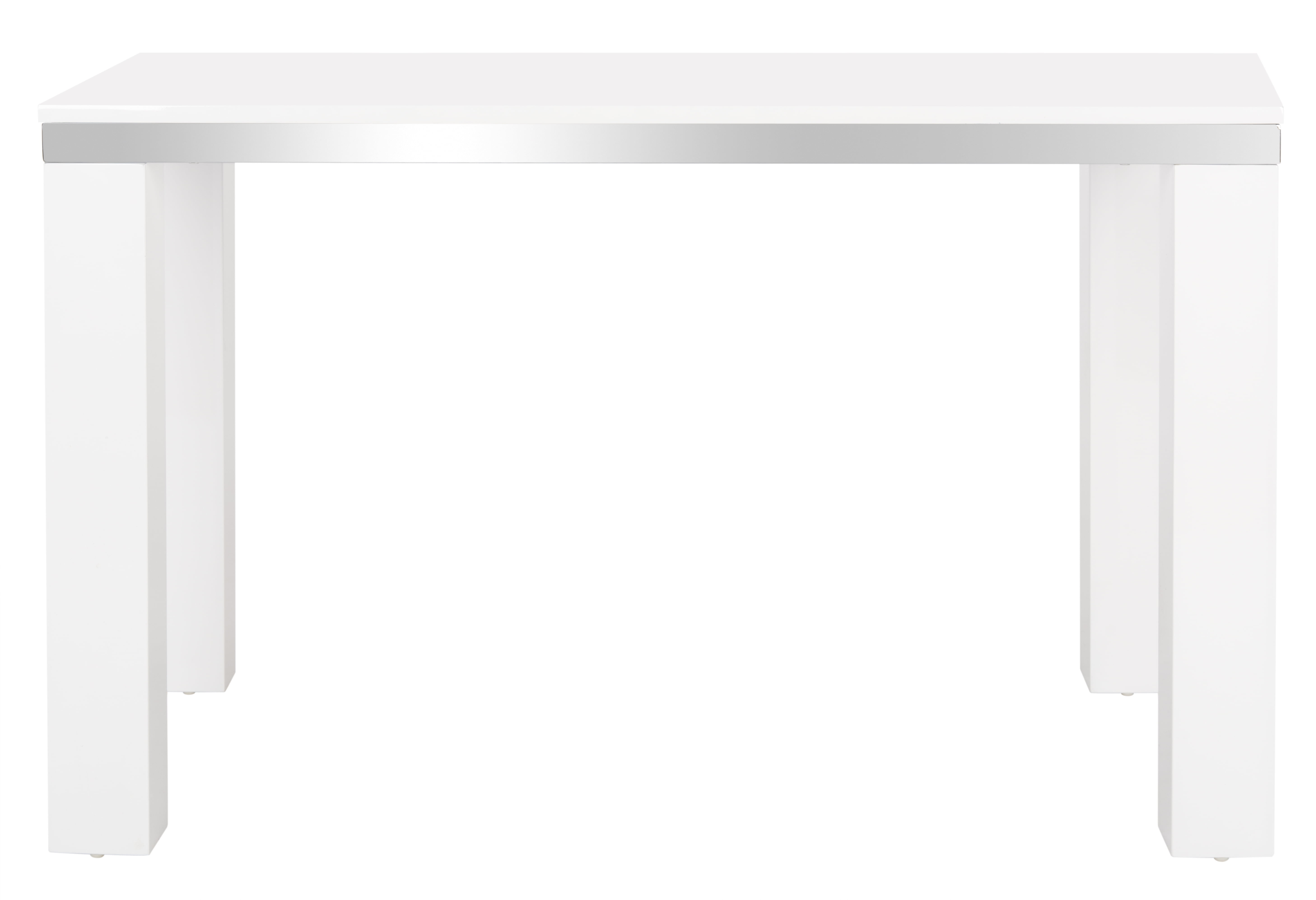 SAFAVIEH Enos Modern Lacquer Wood Desk, White/Chrome