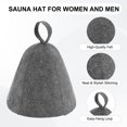 thumbnail image 2 of Uxcell 2-Pack Gorro de Sauna para Mujeres y Hombres, Gorro de Sauna de Lana Vaporarium Suave Duradero Cómodo Transpirable para Spa [Blanco, Gris], 2 of 7